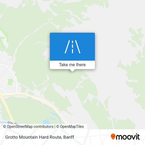 Grotto Mountain Hard Route map