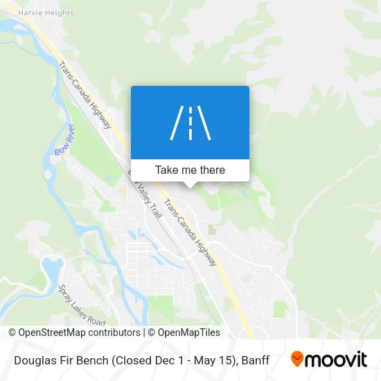 Douglas Fir Bench (Closed Dec 1 - May 15) map