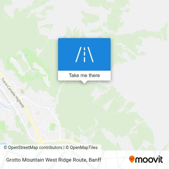 Grotto Mountain West Ridge Route map