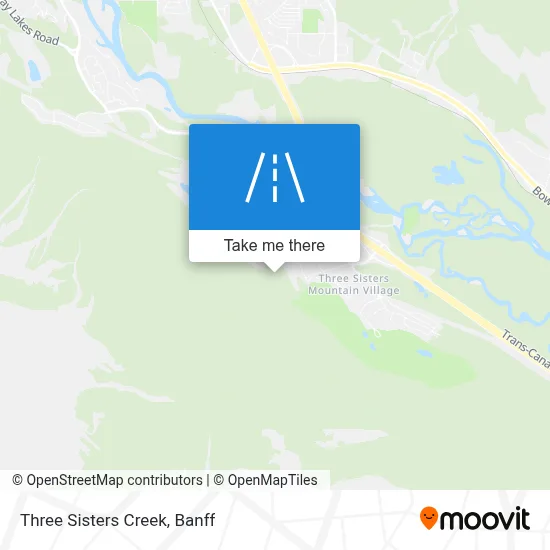 Three Sisters Creek map