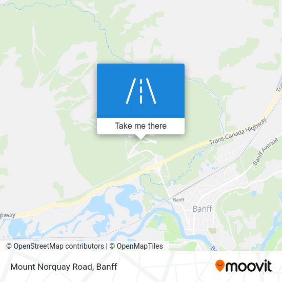 Mount Norquay Road map