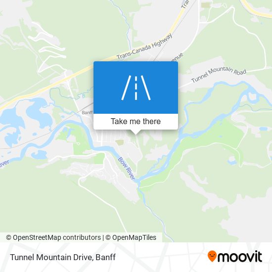 Tunnel Mountain Drive map