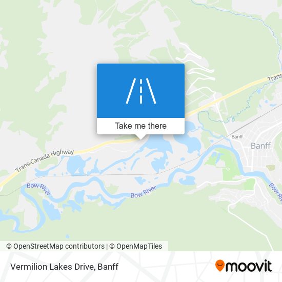 Vermilion Lakes Drive map