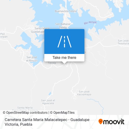 Carretera Santa María Malacatepec - Guadalupe Victoria map