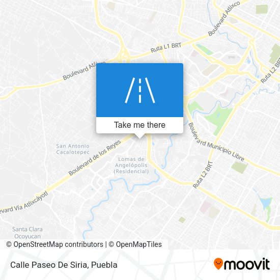Mapa de Calle Paseo De Siria