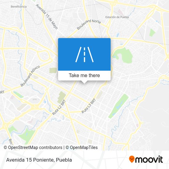 Mapa de Avenida 15 Poniente