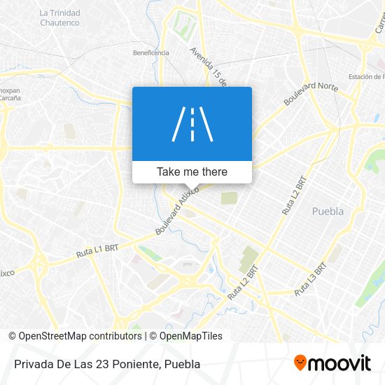 Privada De Las 23 Poniente map