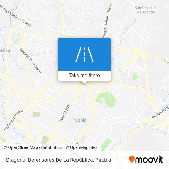 Mapa de Diagonal Defensores De La República
