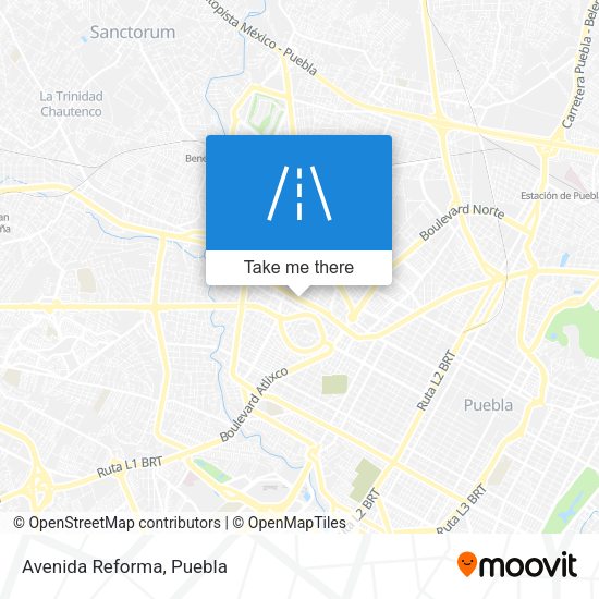 Mapa de Avenida Reforma