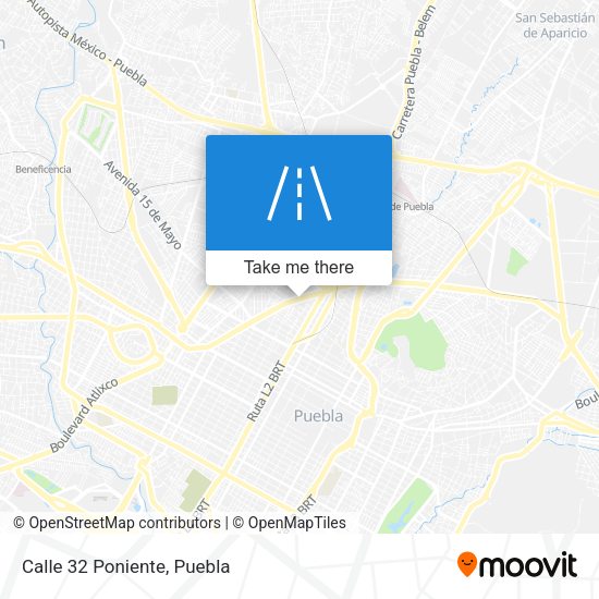 Mapa de Calle 32 Poniente