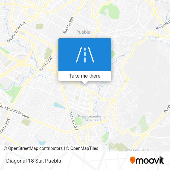 Mapa de Diagonal 18 Sur
