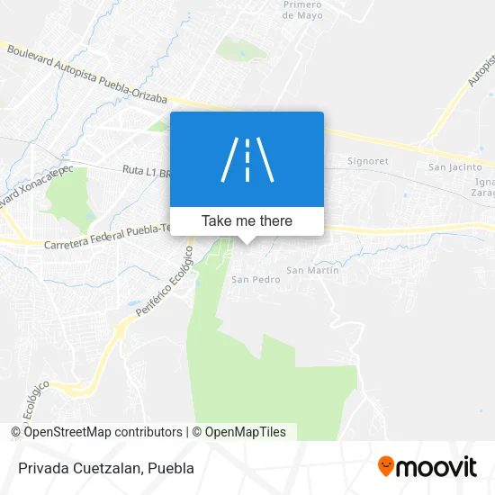 Privada Cuetzalan map