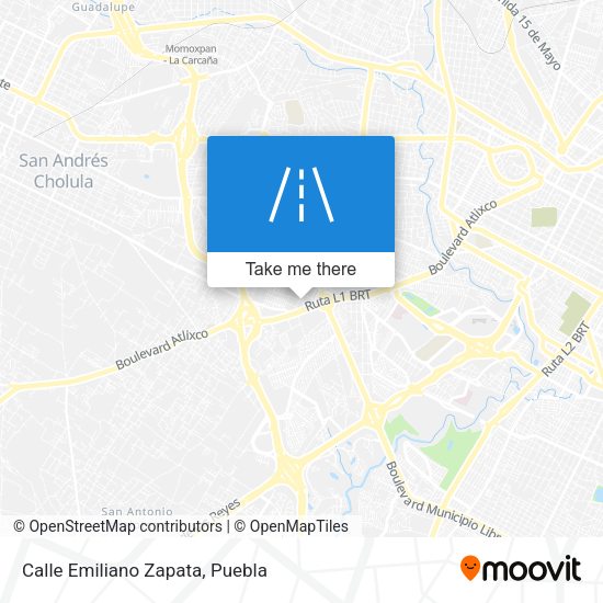 Mapa de Calle Emiliano Zapata