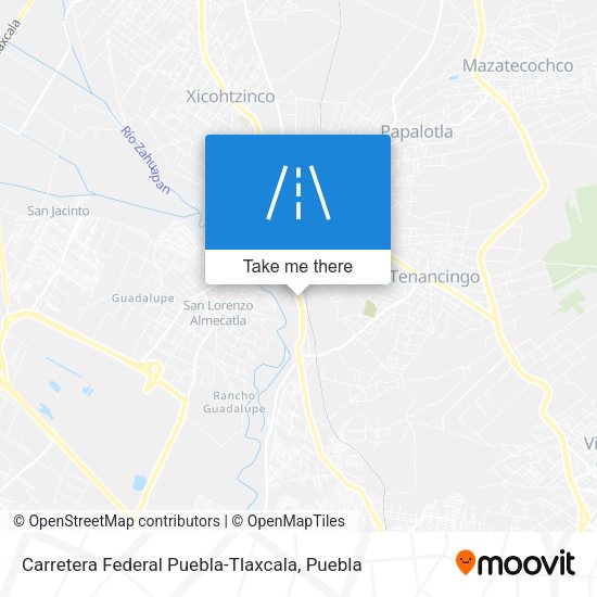 Carretera Federal Puebla-Tlaxcala map