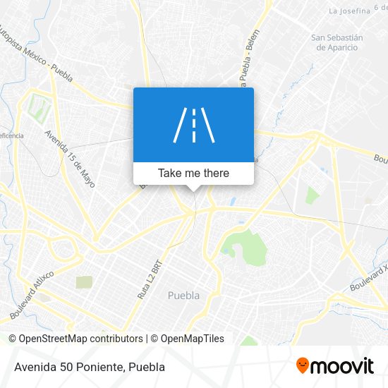 Mapa de Avenida 50 Poniente