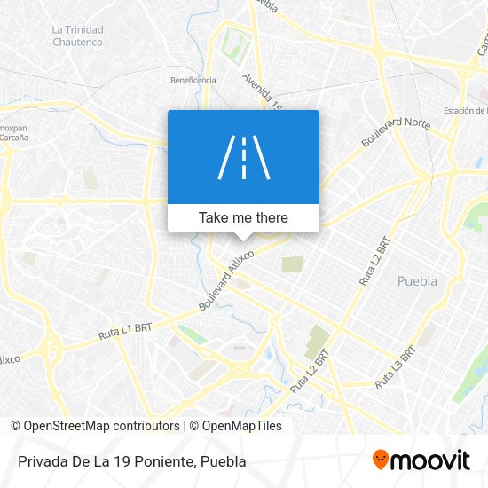 Privada De La 19 Poniente map