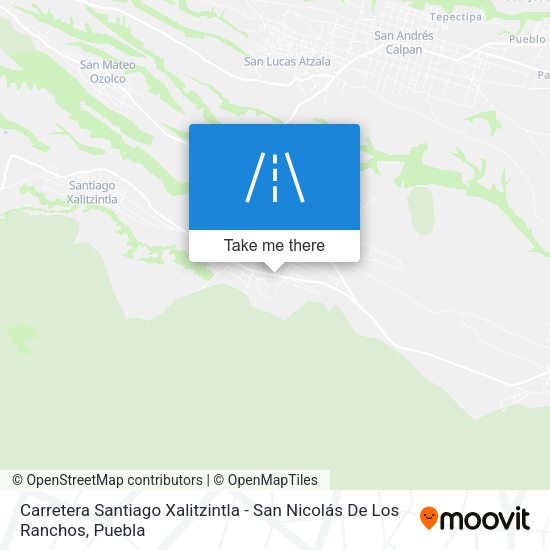 Carretera Santiago Xalitzintla - San Nicolás De Los Ranchos map