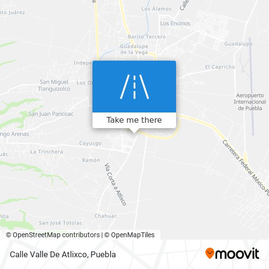 Mapa de Calle Valle De Atlixco