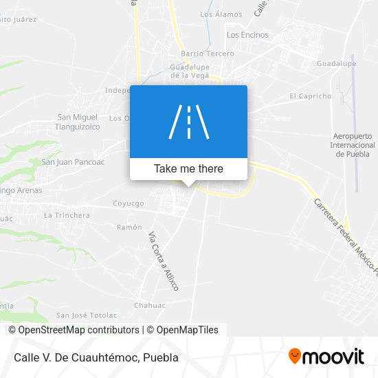 Mapa de Calle V. De Cuauhtémoc