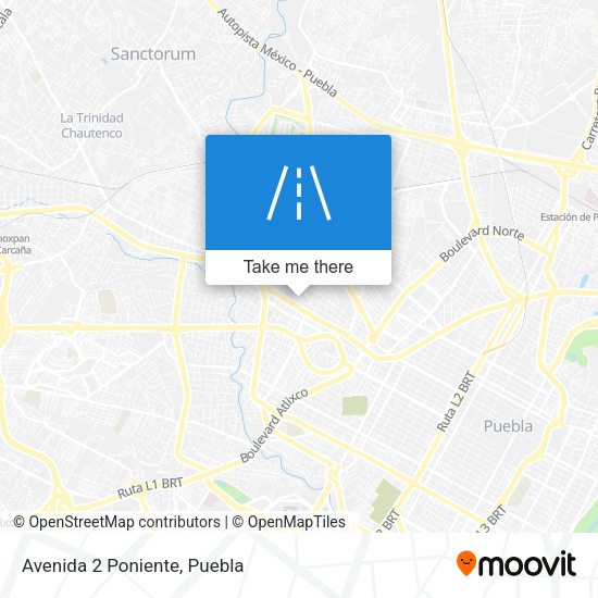 Mapa de Avenida 2 Poniente