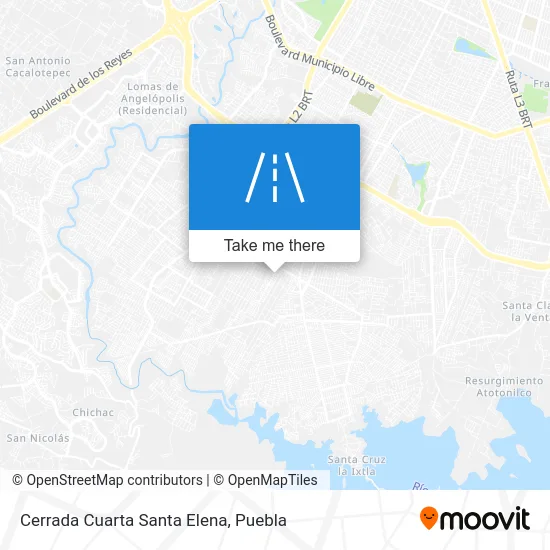 Cerrada Cuarta Santa Elena map