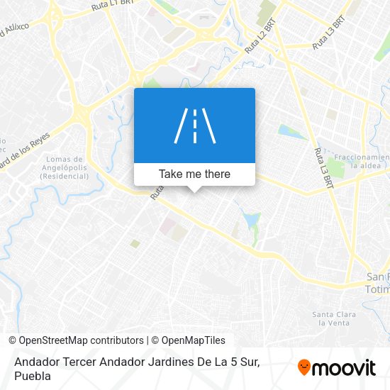 Andador Tercer Andador Jardines De La 5 Sur map