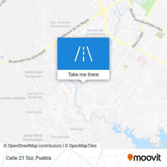 Mapa de Calle 21 Sur