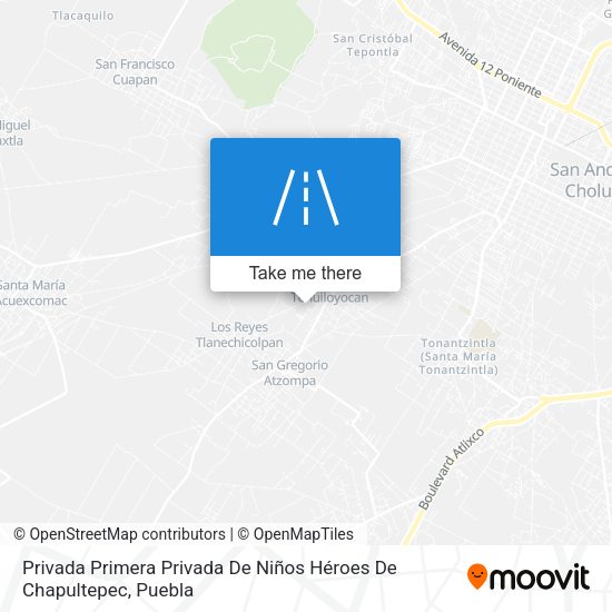 Privada Primera Privada De Niños Héroes De Chapultepec map