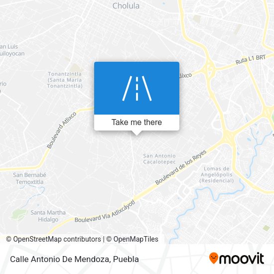 Mapa de Calle Antonio De Mendoza