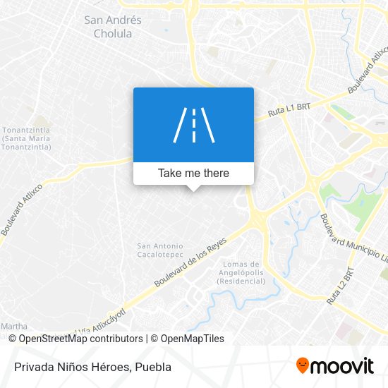 Privada Niños Héroes map