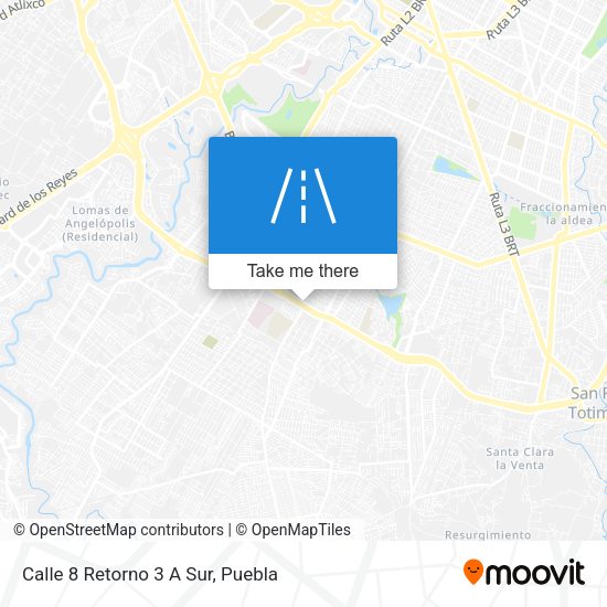Mapa de Calle 8 Retorno 3 A Sur