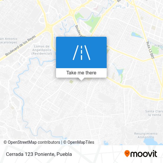 Mapa de Cerrada 123 Poniente
