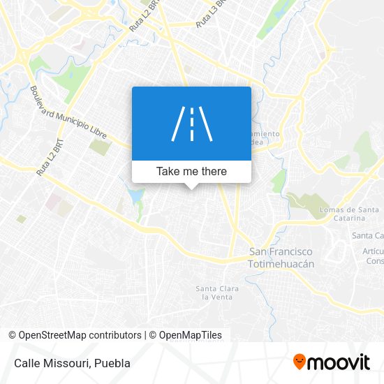 Mapa de Calle Missouri