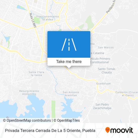 Privada Tercera Cerrada De La 5 Oriente map