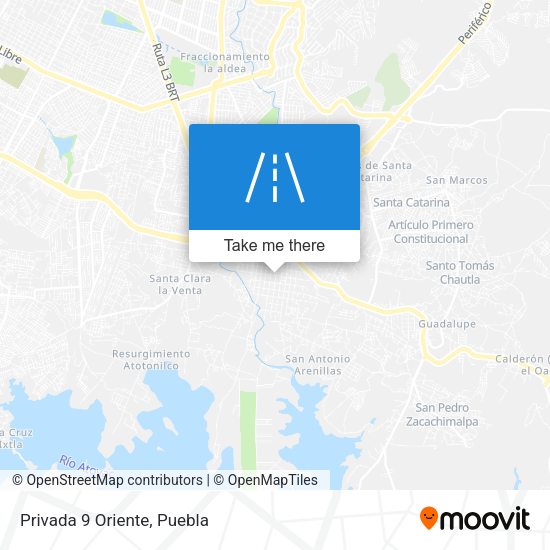 Mapa de Privada 9 Oriente