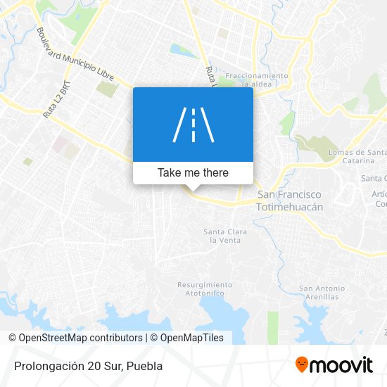 Prolongación 20 Sur map