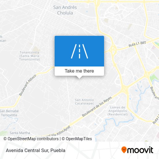 Mapa de Avenida Central Sur