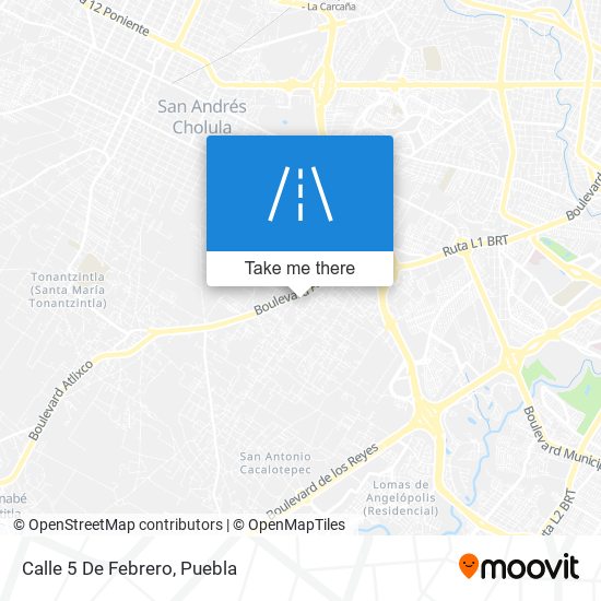 Mapa de Calle 5 De Febrero