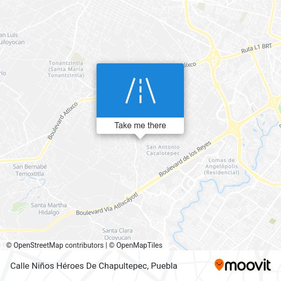 Calle Niños Héroes De Chapultepec map