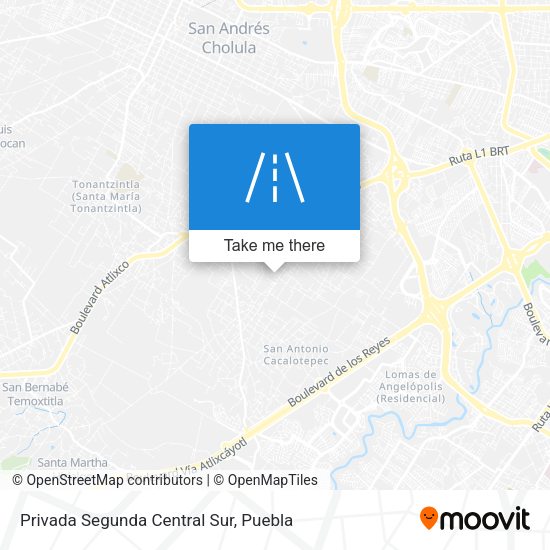 Privada Segunda Central Sur map