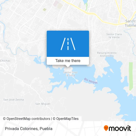 Privada Colorines map