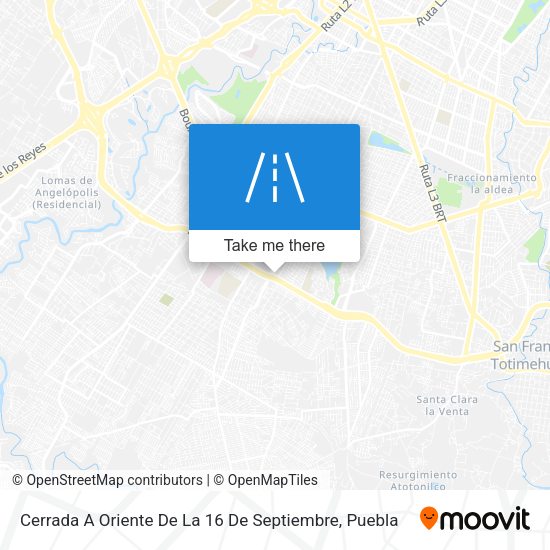Cerrada A Oriente De La 16 De Septiembre map