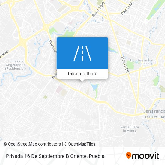 Privada 16 De Septiembre B Oriente map