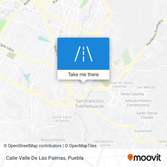 Mapa de Calle Valle De Las Palmas