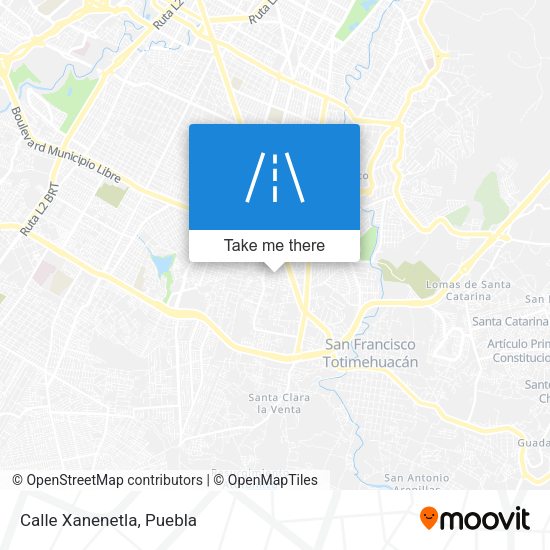 Mapa de Calle Xanenetla