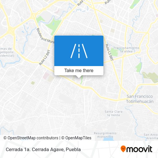 Cerrada 1a. Cerrada Agave map