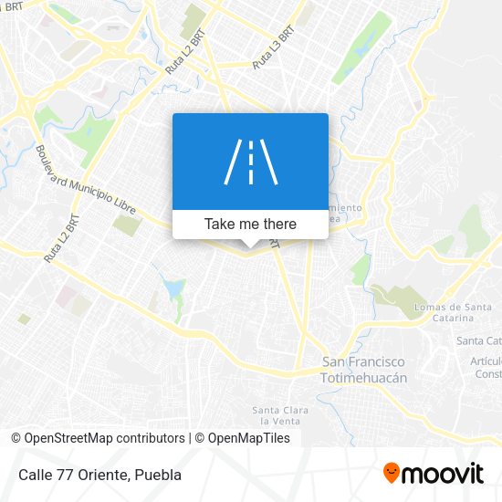 Mapa de Calle 77 Oriente