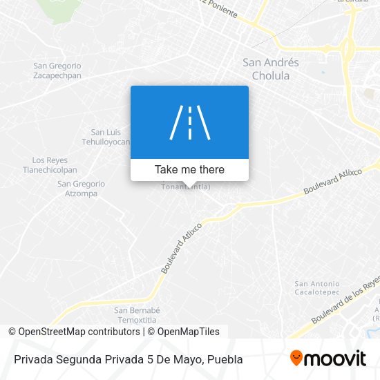Mapa de Privada Segunda Privada 5 De Mayo
