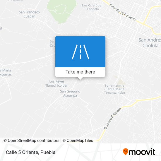 Mapa de Calle 5 Oriente