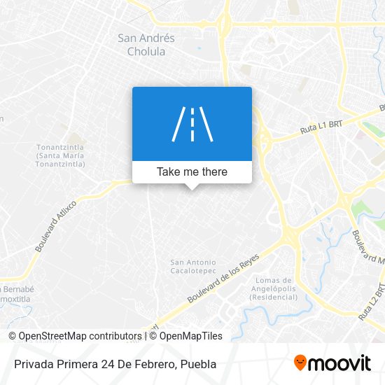 Privada Primera 24 De Febrero map